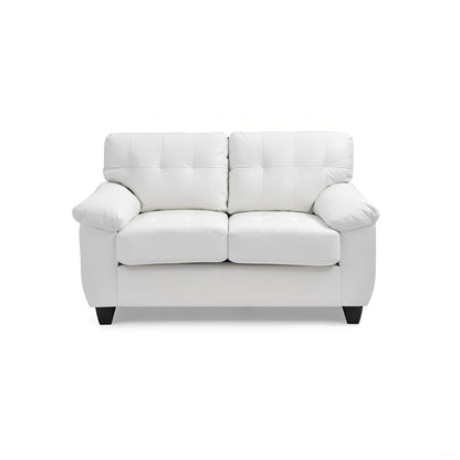 Gallant loveseat white upholstery with padded arms and pocketed coil cushions on Tampa Home & Garden Store