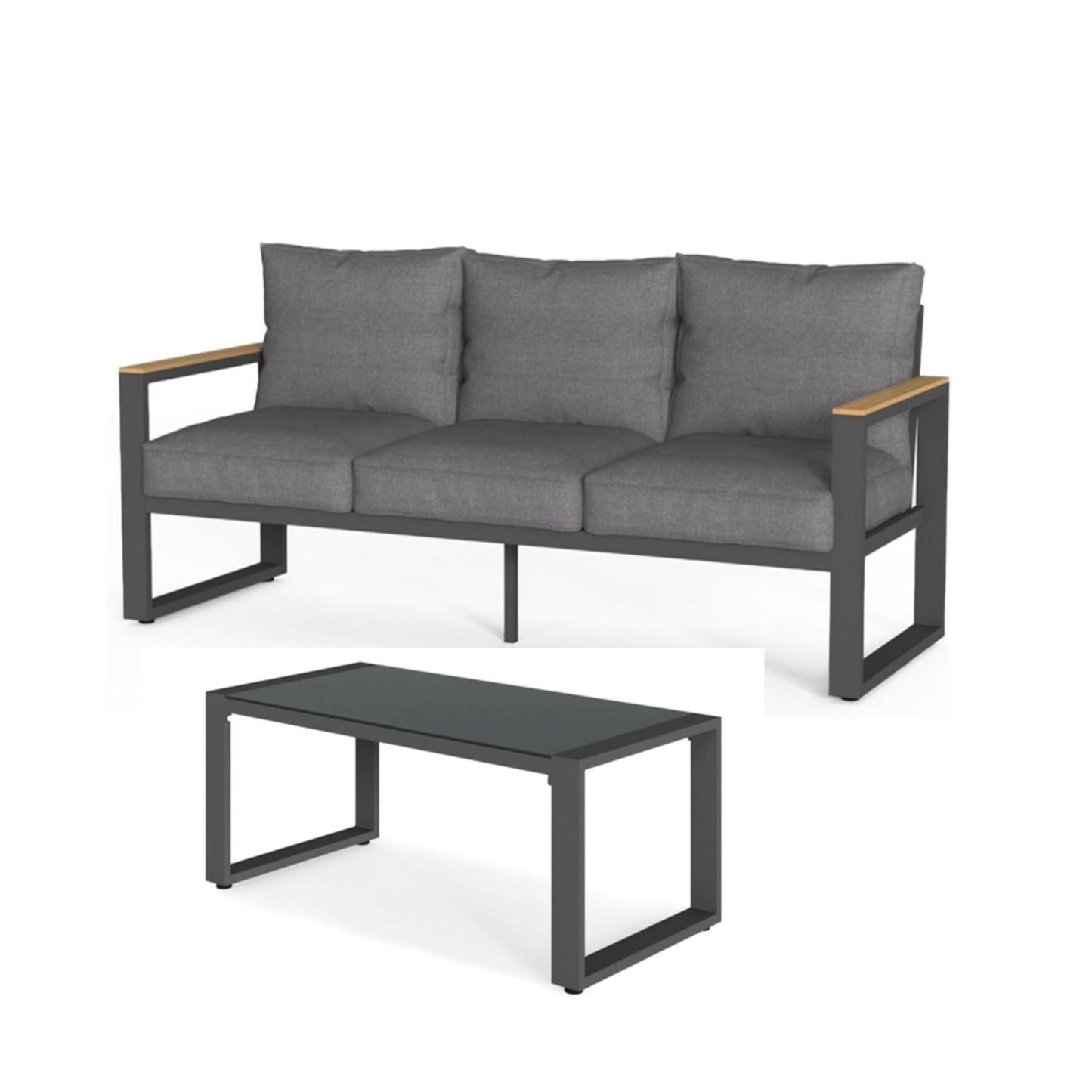 Modern Outdoor Sofa Set with the Coffee Table