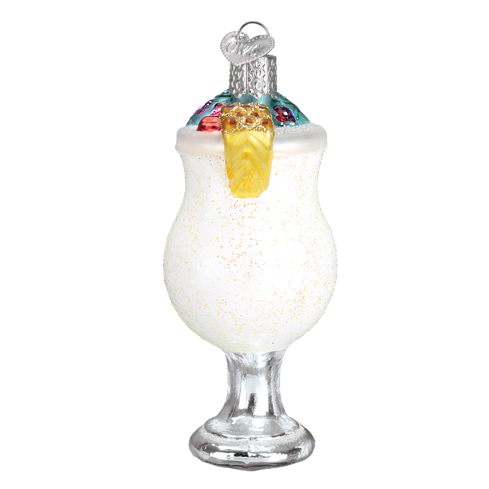 Adorno de cristal de piña colada