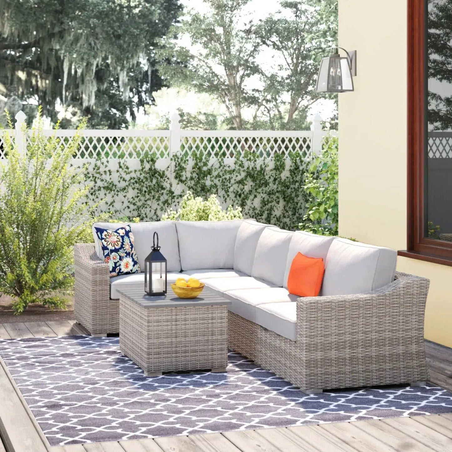 Outdoor Sofa Seating Group with Cushions