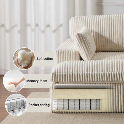Oversized Double Chaise Lounge Chair Upholstered