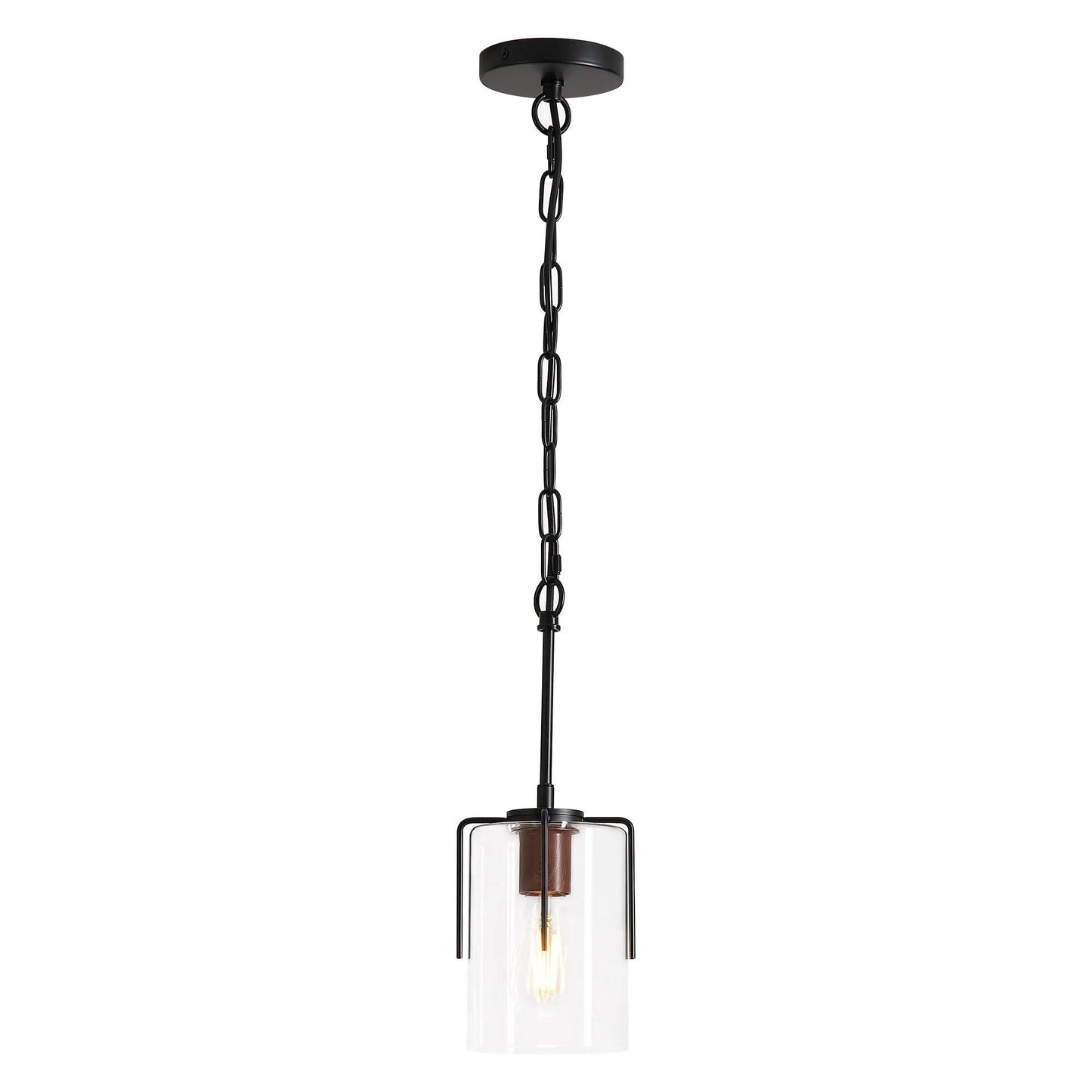 Adjustable Pendant Lighting with Wood Grain