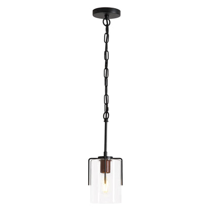 Adjustable Pendant Lighting with Wood Grain