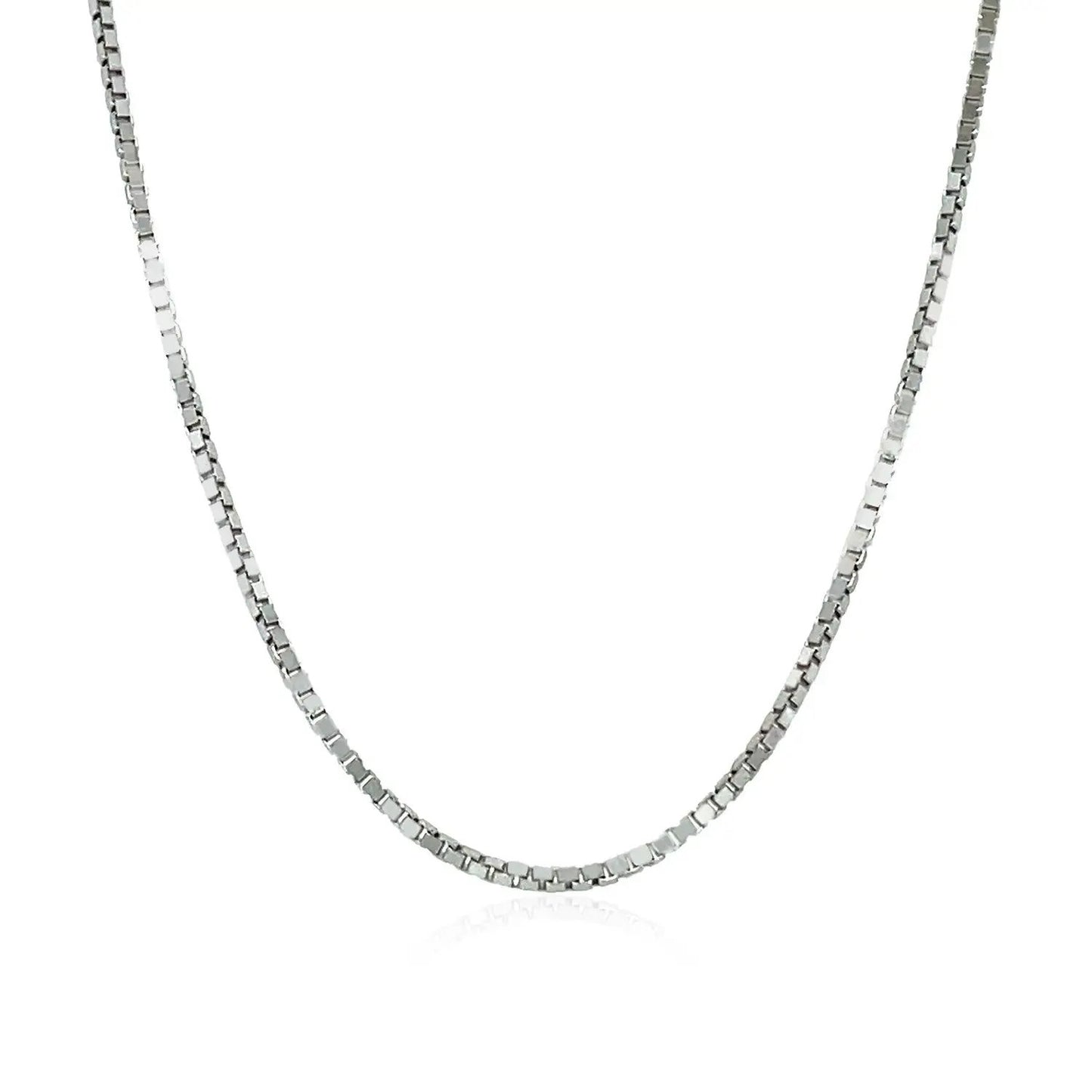 14k white gold classic box chain necklace 1.1mm by Bids.com on Tampa Home & Garden Store