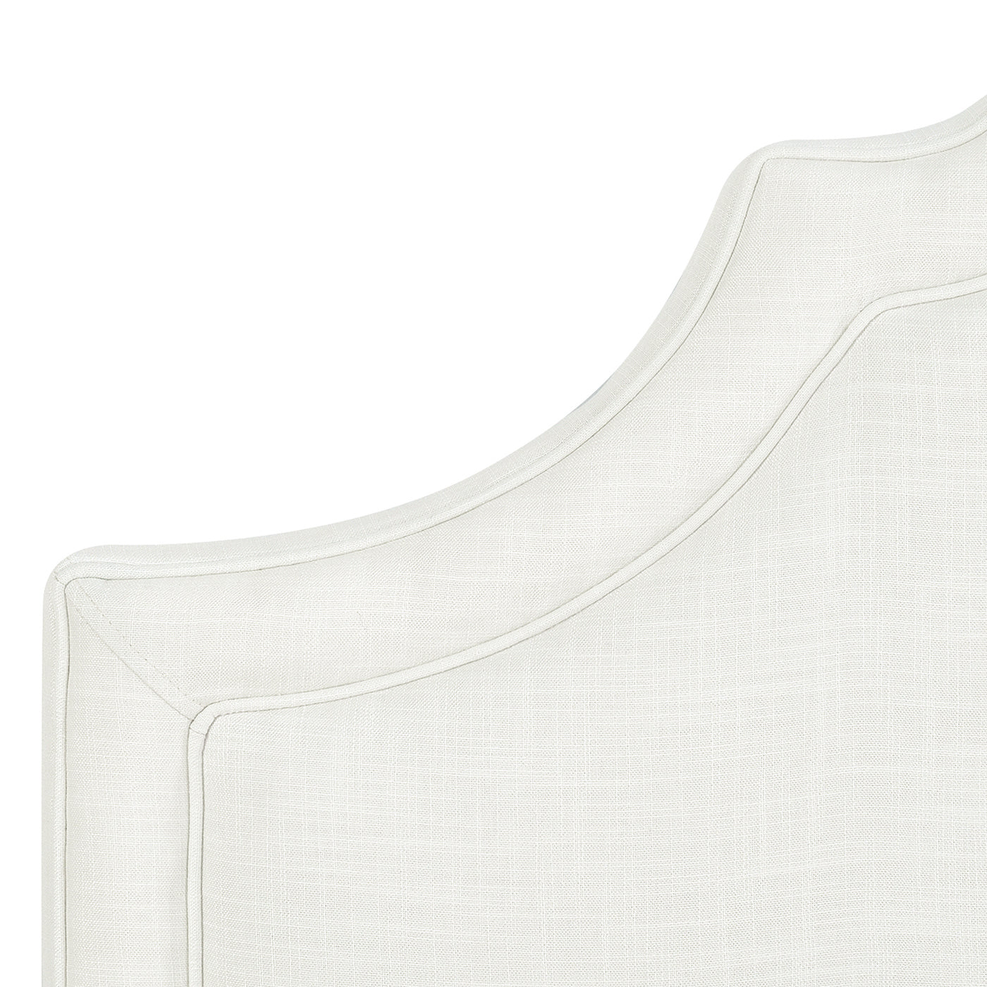 Catherine upholstered king headboard antique ivory fabric curved silhouette HouseOfZazla on Tampa Home & Garden Store