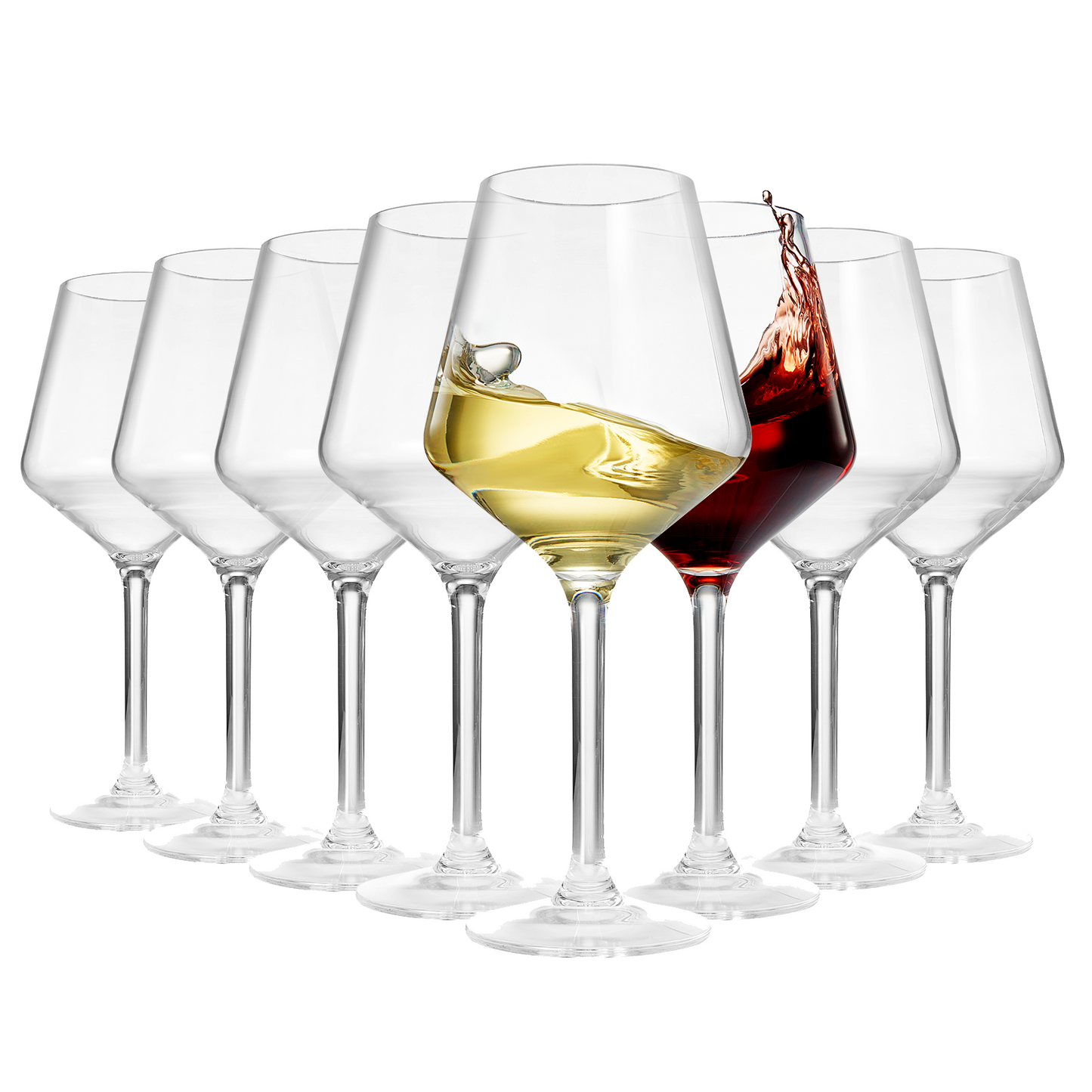 Barcelona Acrylic Stemmed Wine Glass Set of 8