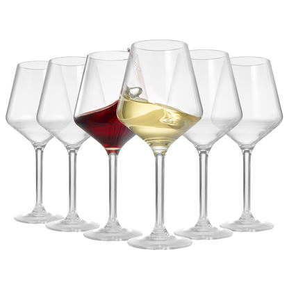 Barcelona Fine and Stemmed Acrylic Wine Glasses