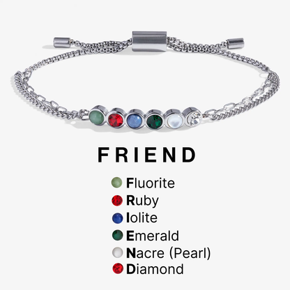 Friend Hidden Message Acrostic Bolo Bracelet