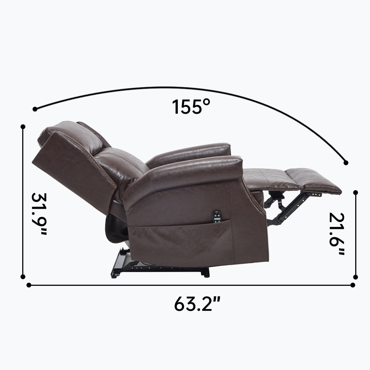 Manual Recliner With Vibrations and Heat