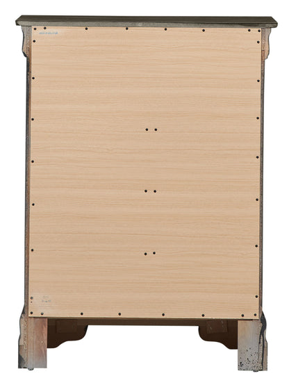 Traditional style storage chest with 4 drawers in dark gray finish, HouseOfZazla accent table on Tampa Home & Garden Store