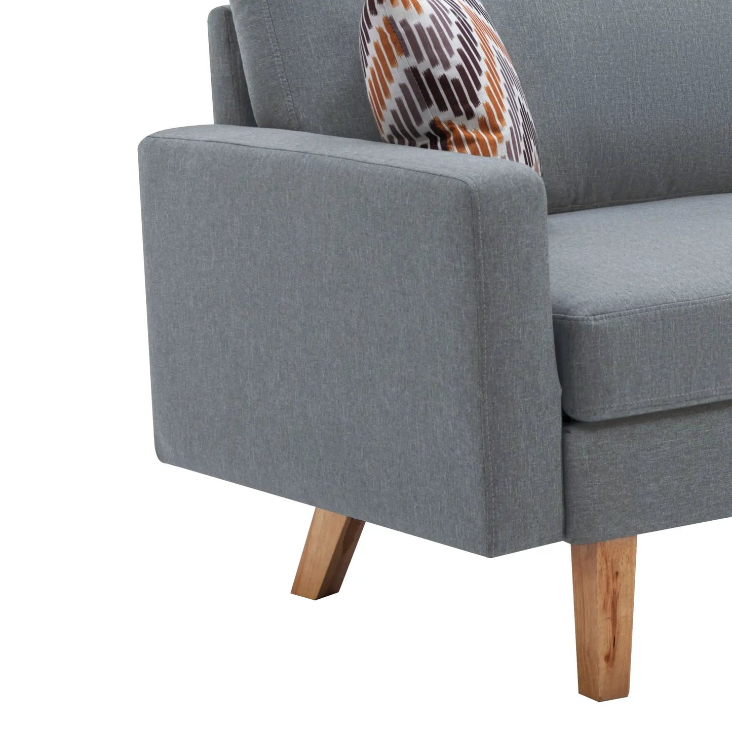 Bahamas Minimalistic Sofa With 2 Throw Pillows