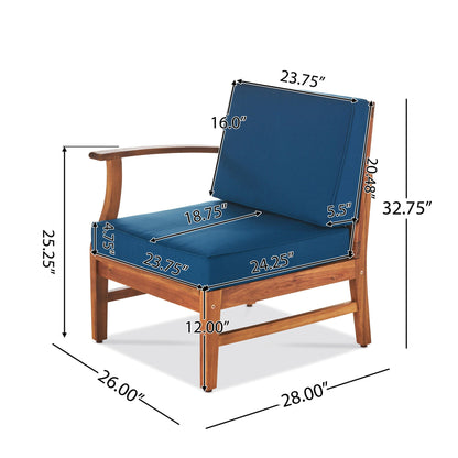 the Perla Acacia Wood Patio Armchair for Outdoors