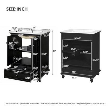 Modern Bathroom Vanity With Sink and Drawer