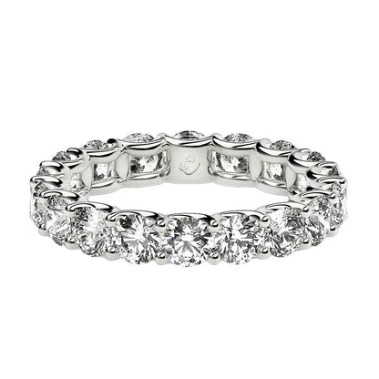 Round-cut lab-grown eternity ring in 14k white gold, 2 ctw FG/VS2, diamond band Tampa Home & Garden Store on Tampa Home & Garden Store