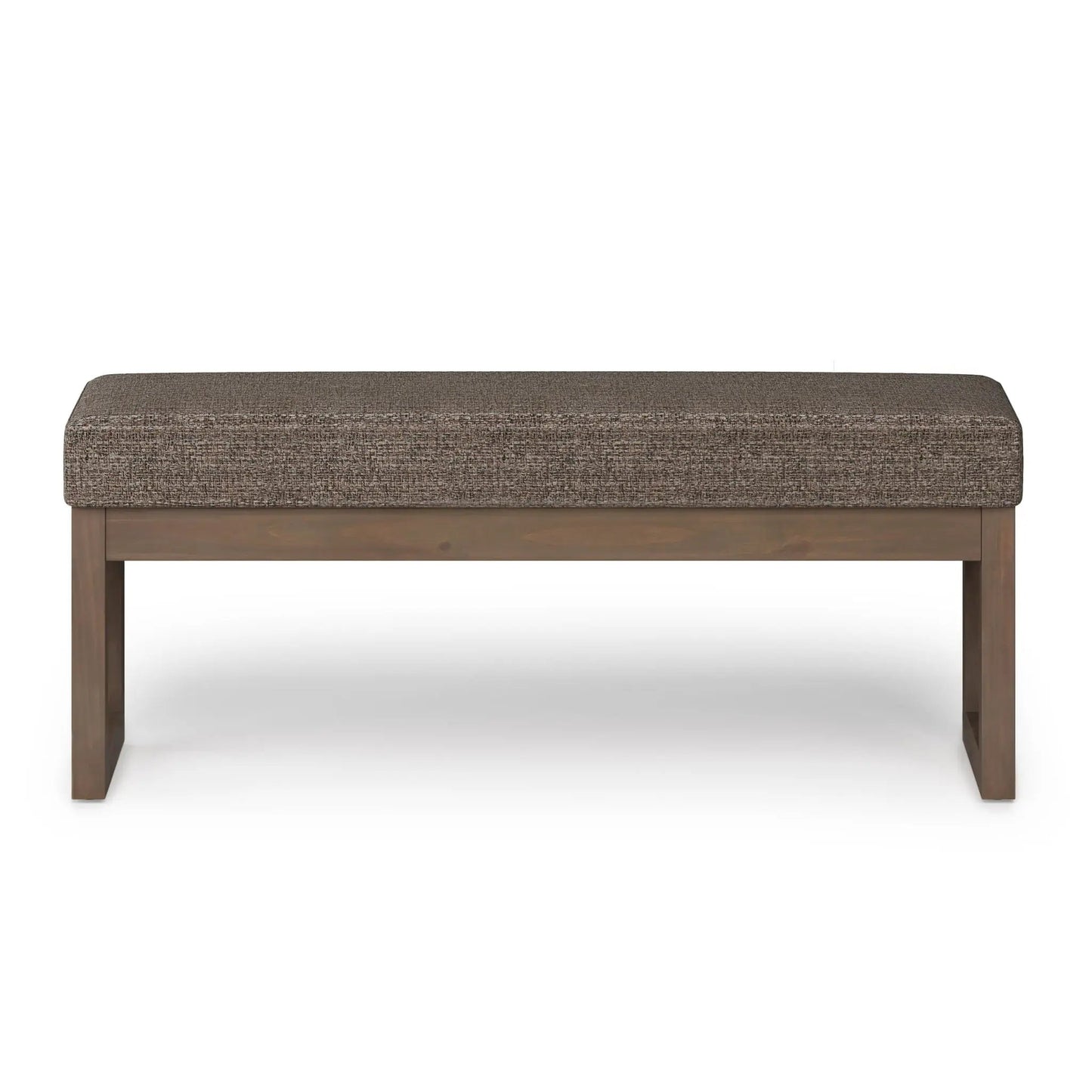 Milltown Upholstered Ottoman Bench With Driftwood