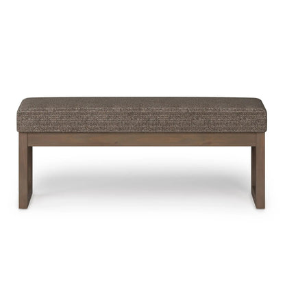 Milltown Upholstered Ottoman Bench With Driftwood