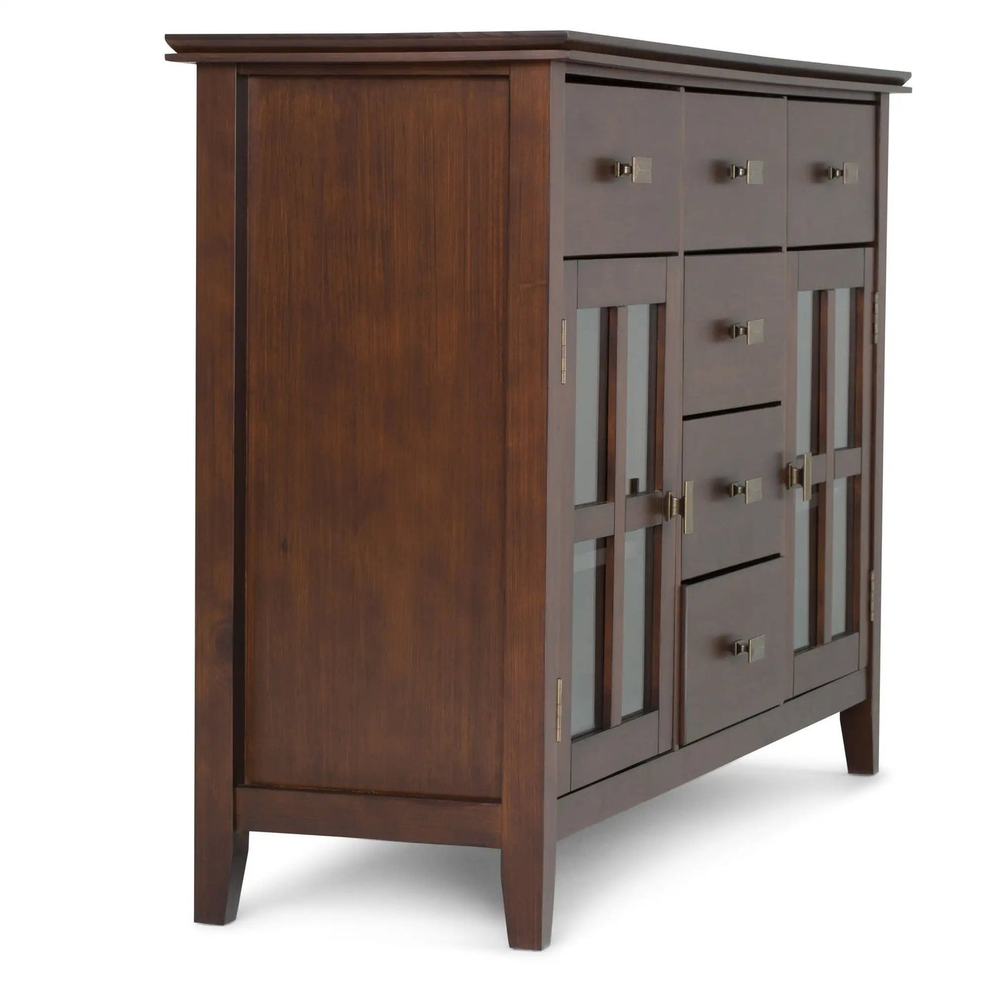 Artisan Handcrafted Sideboard Buffet with glass doors, brass knobs by Unique Piece Furniture on Tampa Home & Garden Store