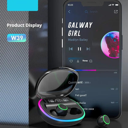 In-ear TWS wireless Bluetooth earbuds FLIPSTYLEZLLC with LED charging case beside Galway Girl on Tampa Home & Garden Store
