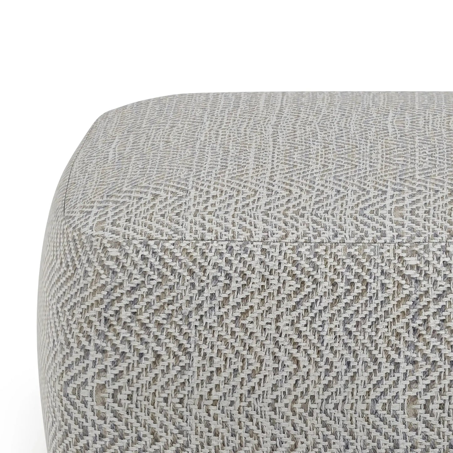 Nate - Handcrafted Square Pouf gray woven fabric by Unique Piece Furniture on Tampa Home & Garden Store