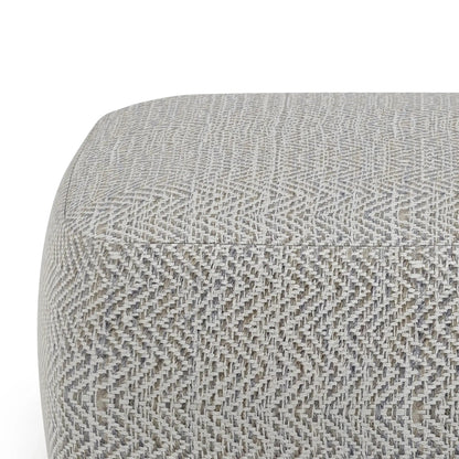 Nate - Handcrafted Square Pouf gray woven fabric by Unique Piece Furniture on Tampa Home & Garden Store