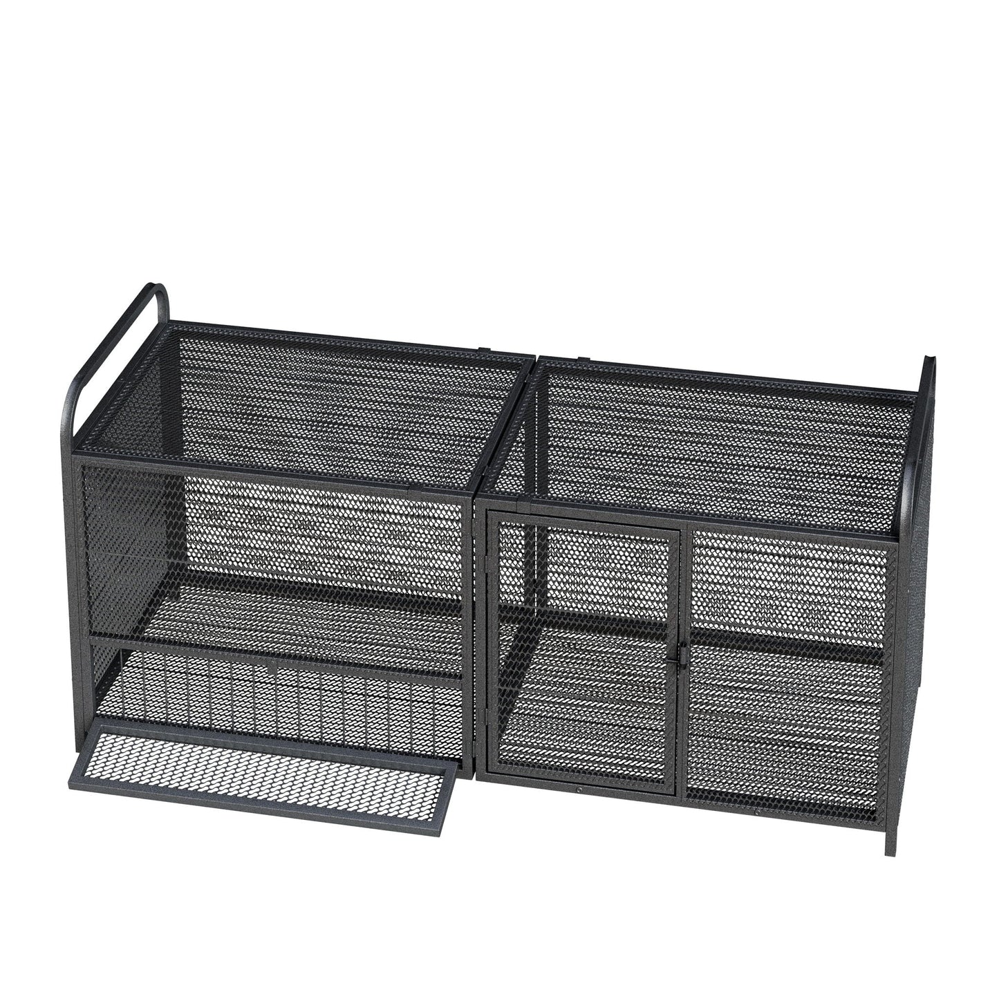 Chicken cage Poultry breeding coop black metal mesh with multiple compartments on Tampa Home & Garden Store
