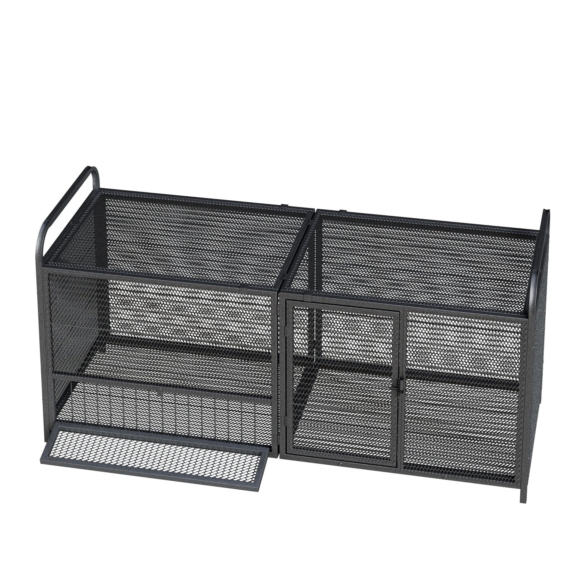 Chicken cage Poultry breeding coop black metal mesh with multiple compartments on Tampa Home & Garden Store