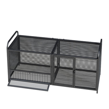 Chicken cage Poultry breeding coop black metal mesh with multiple compartments on Tampa Home & Garden Store
