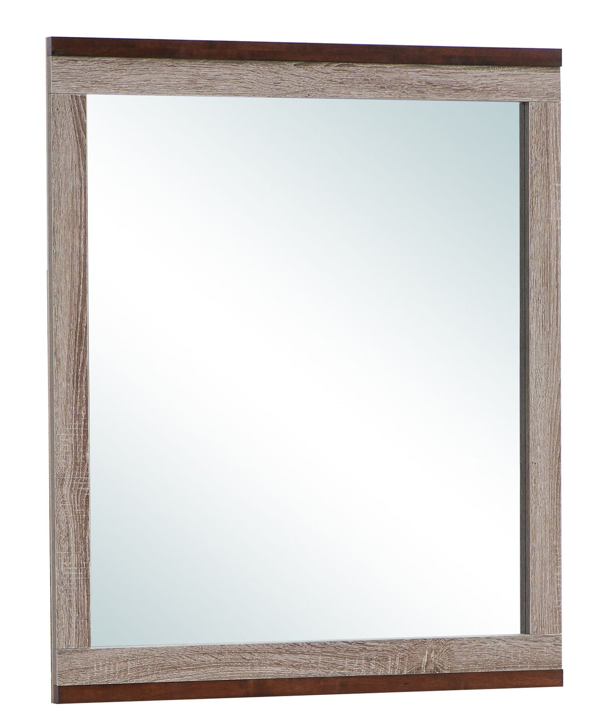 Magnolia Mirror by HouseOfZazla in gray/brown weathered wood frame on Tampa Home & Garden Store