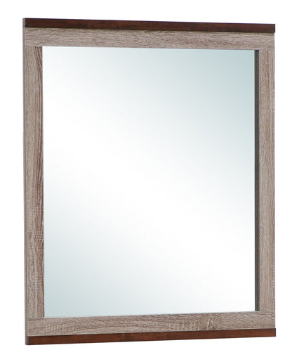 Magnolia Mirror by HouseOfZazla in gray/brown weathered wood frame on Tampa Home & Garden Store