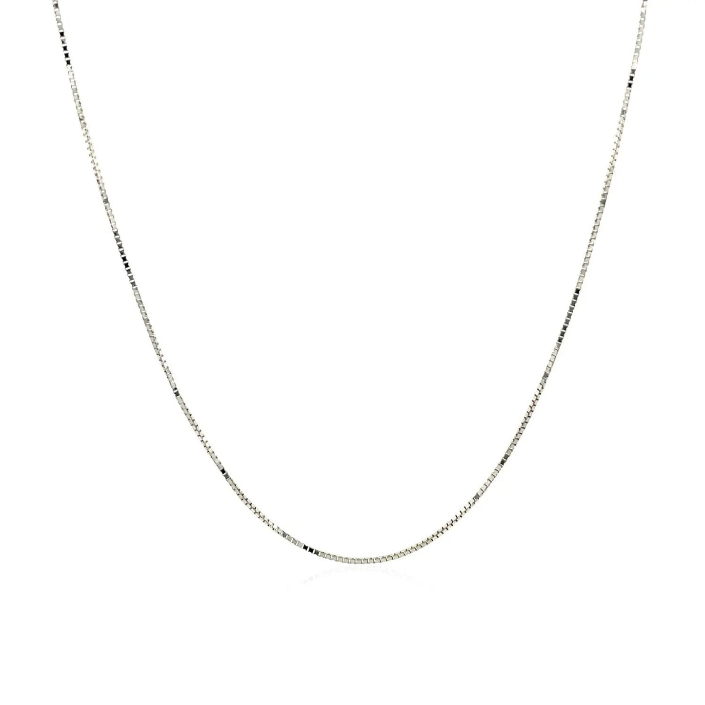 14k white gold classic box chain necklace 0.6mm by Bids.com on Tampa Home & Garden Store