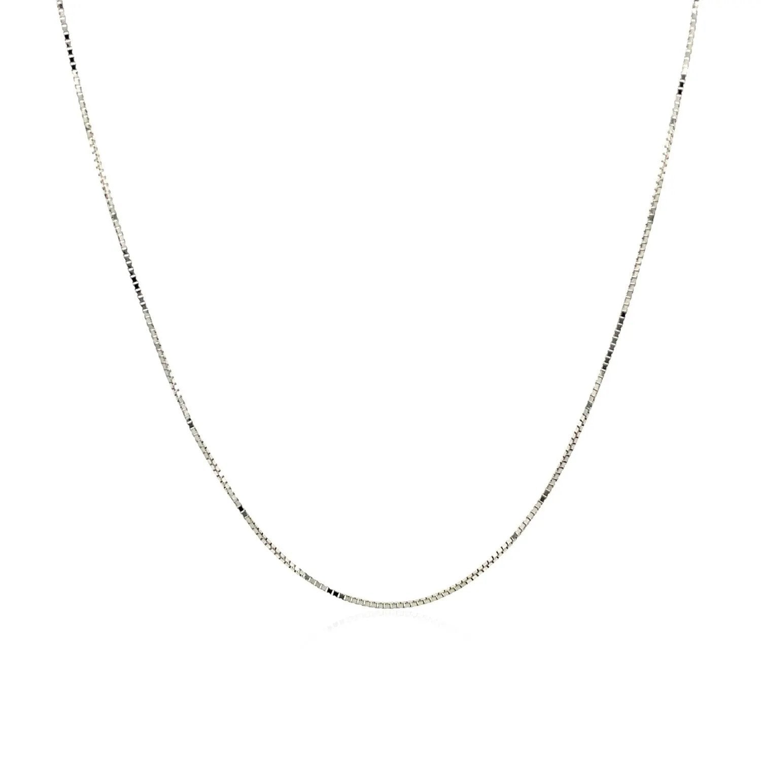 14k white gold classic box chain necklace 0.6mm by Bids.com on Tampa Home & Garden Store