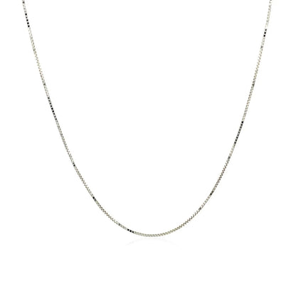 14k white gold classic box chain necklace 0.6mm by Bids.com on Tampa Home & Garden Store