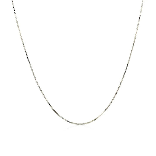 14k white gold classic box chain necklace 0.6mm by Bids.com on Tampa Home & Garden Store