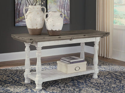 Havalance flip-top sofa table gray/white with distressed finish by Unique Piece Furniture on Tampa Home & Garden Store