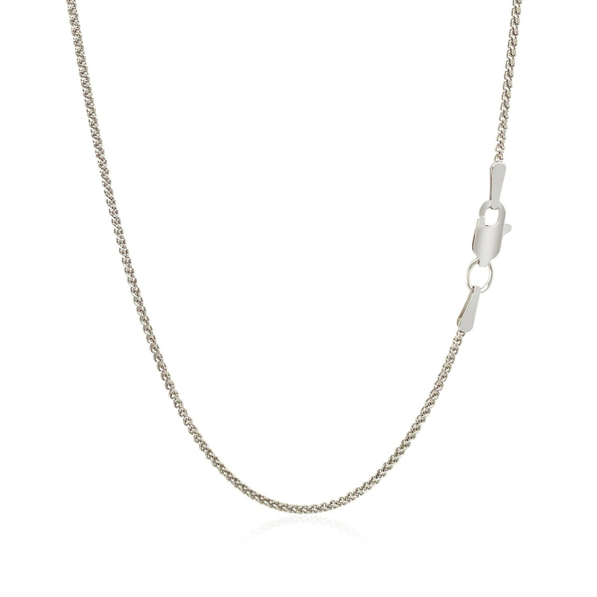 18k white gold round wheat chain necklace 1.4mm, Bids.com on Tampa Home & Garden Store