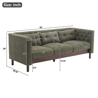 Luxurious Tufted Upholstered Living Room Sofa