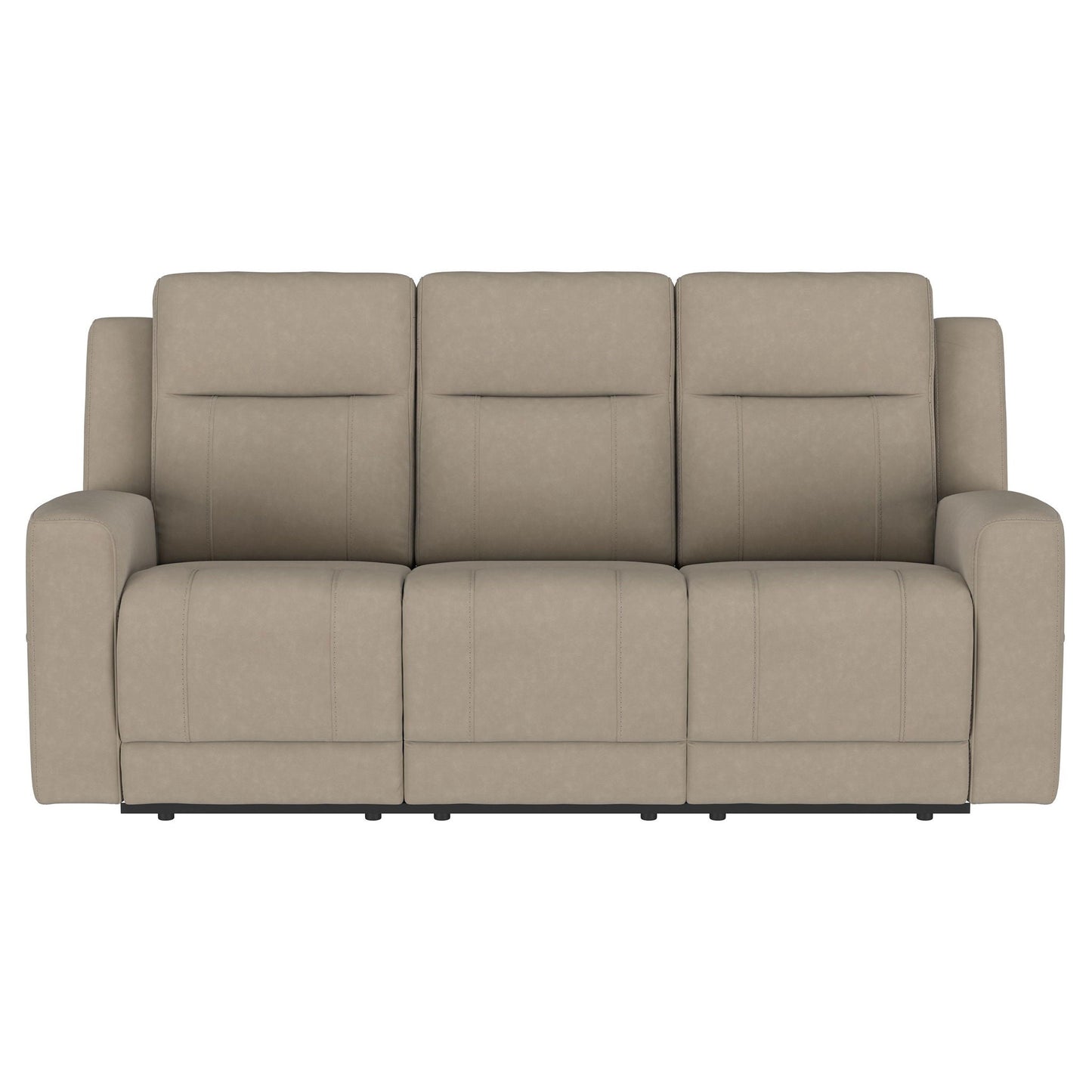 Slater 2-Piece Reclining Sofa Set With Manual Recline beige upholstery on Tampa Home & Garden Store