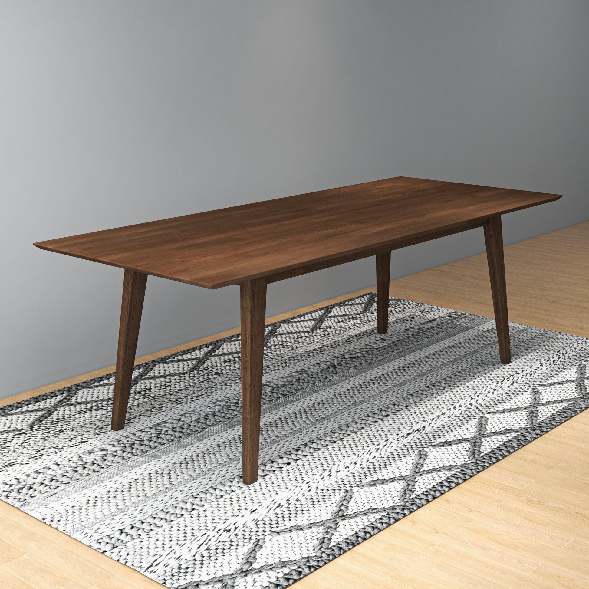 Levi Modern Style Rectangular Dining Kitchen Table walnut-toned wood by HouseOfZazla on Tampa Home & Garden Store