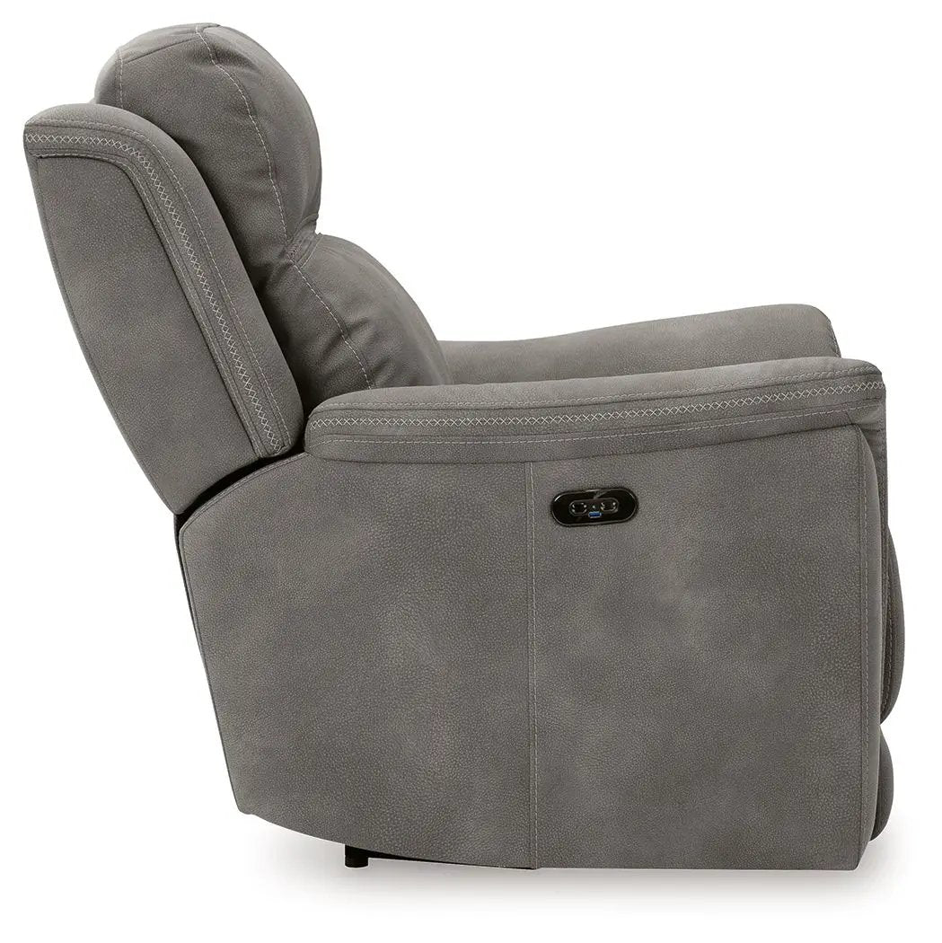 Next-Gen Durapella Power Recliner gray upholstery with power recline by Unique Piece Furniture on Tampa Home & Garden Store