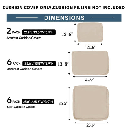 Wicker Sectional Sofa Cushion Covers and a Set