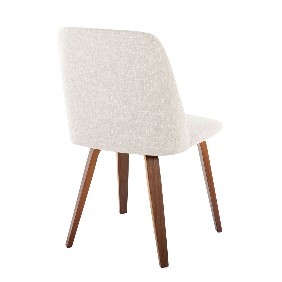 Contemporary Dining Chair Set with Padded Seat - Brown beige upholstered chair with wood legs on Tampa Home & Garden Store