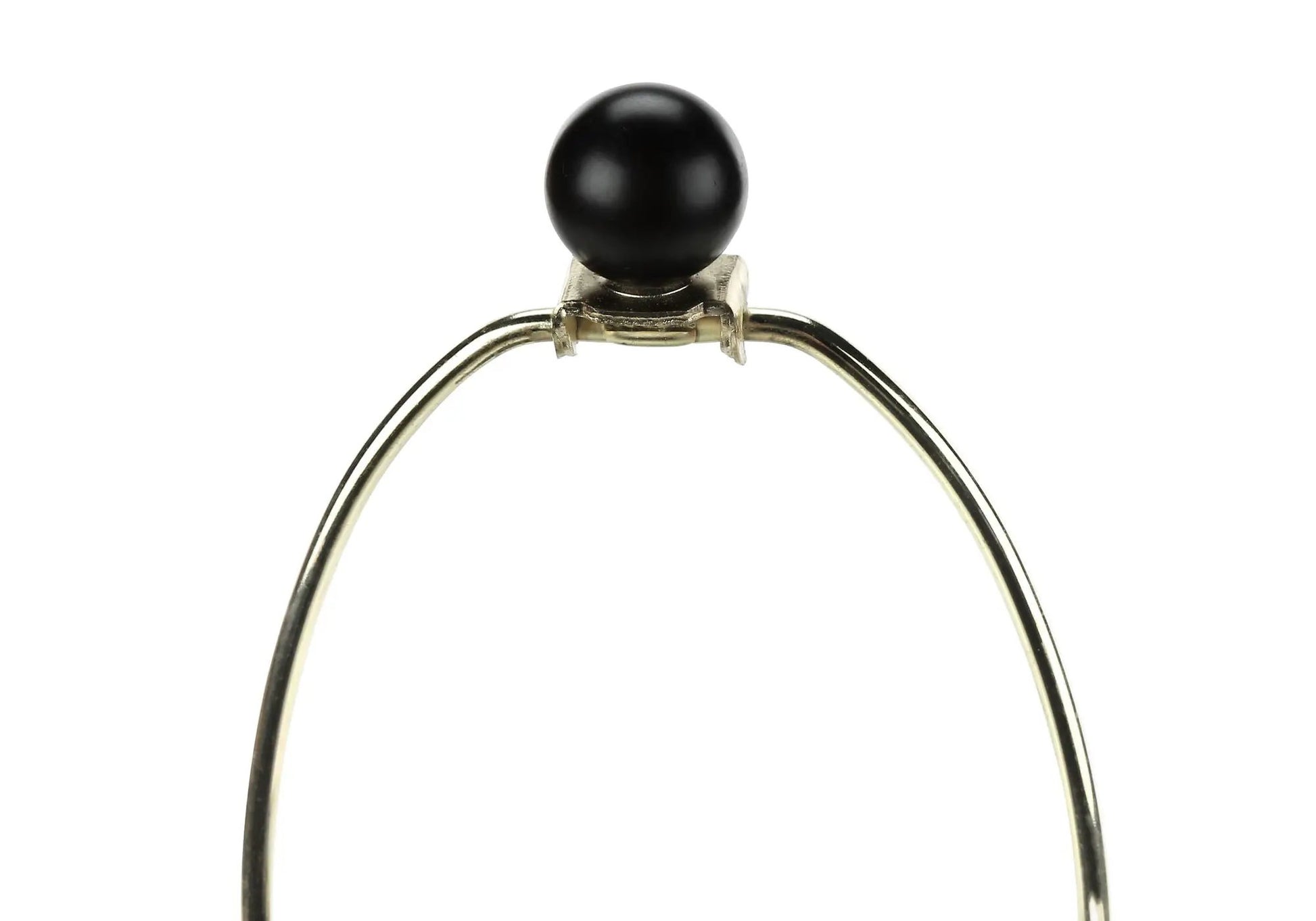 Table lamp finial black sphere atop curved chrome arm Unique Piece Furniture on Tampa Home & Garden Store