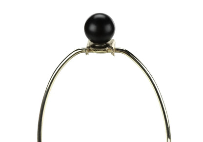 Table lamp finial black sphere atop curved chrome arm Unique Piece Furniture on Tampa Home & Garden Store