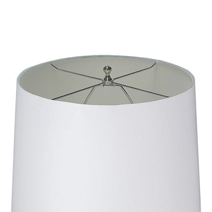 Handcrafted Art Glass Table Lamp white fabric shade with chrome harp finial HouseOfZazla on Tampa Home & Garden Store