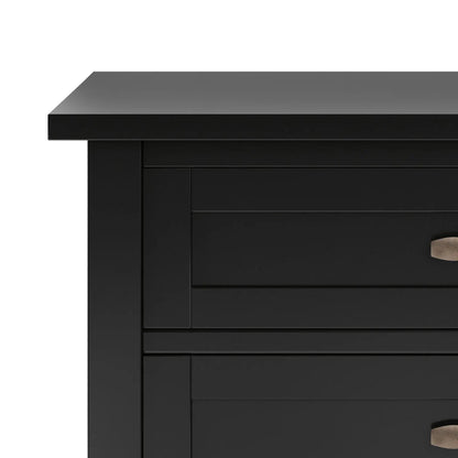 Warm Shaker bedside table by Unique Piece Furniture, black finish with paneled drawers on Tampa Home & Garden Store
