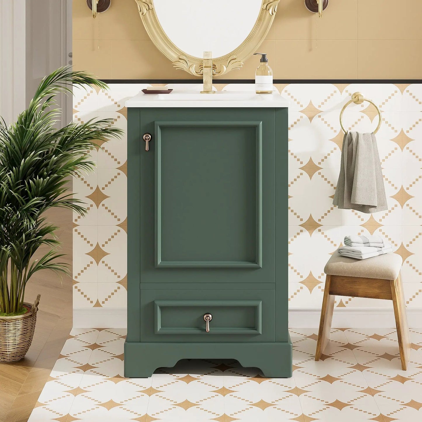 Bathroom Vanity With Sink, Soft Close Door, Shelf