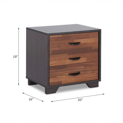 Eloy Accent Table Walnut Espresso with Drawers