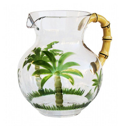 Palm Tree Water Pitcher With Bpa Free Lid and Cap