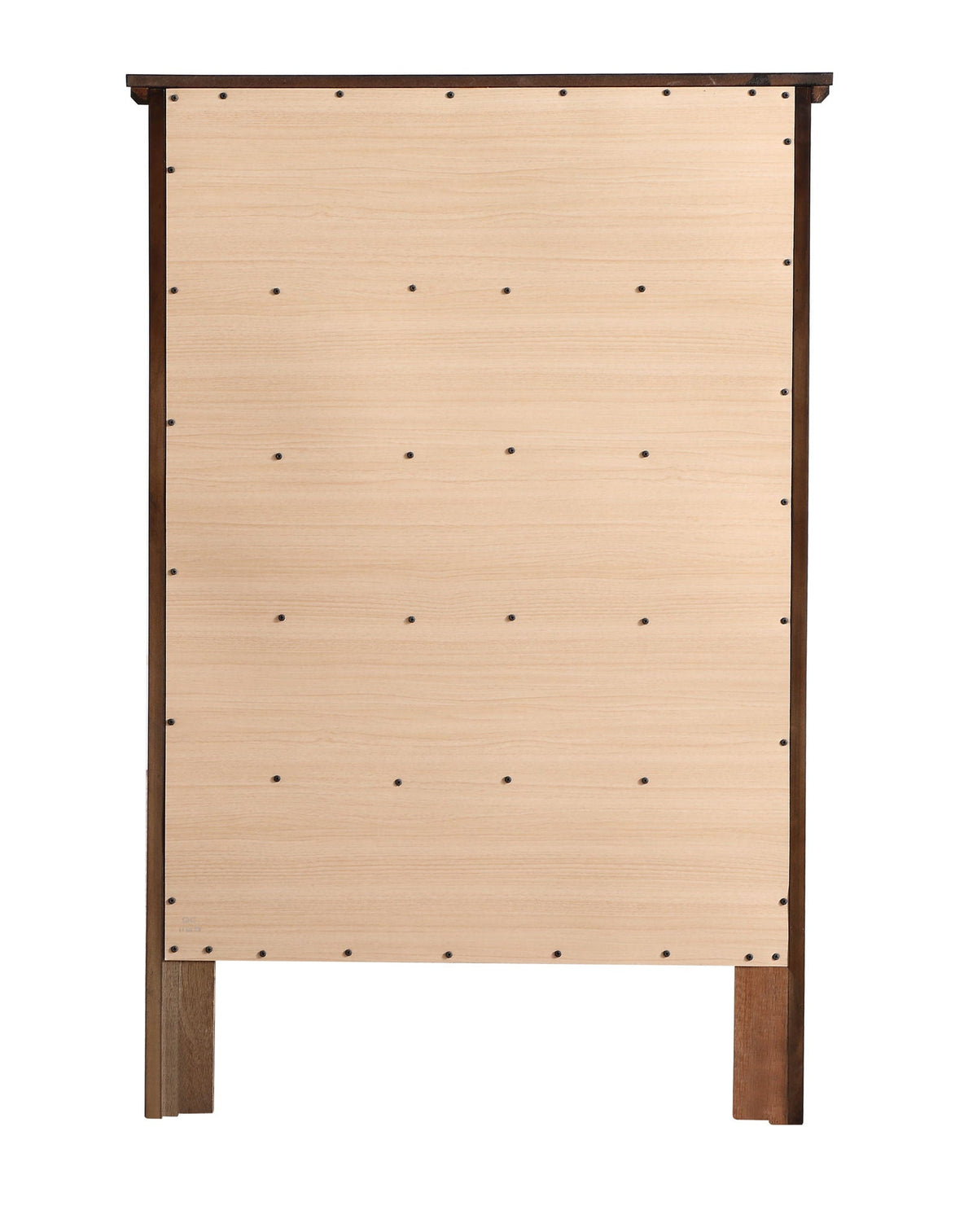 Primo Accent Chest two-tone natural wood with dark brown trim HouseOfZazla back view on Tampa Home & Garden Store