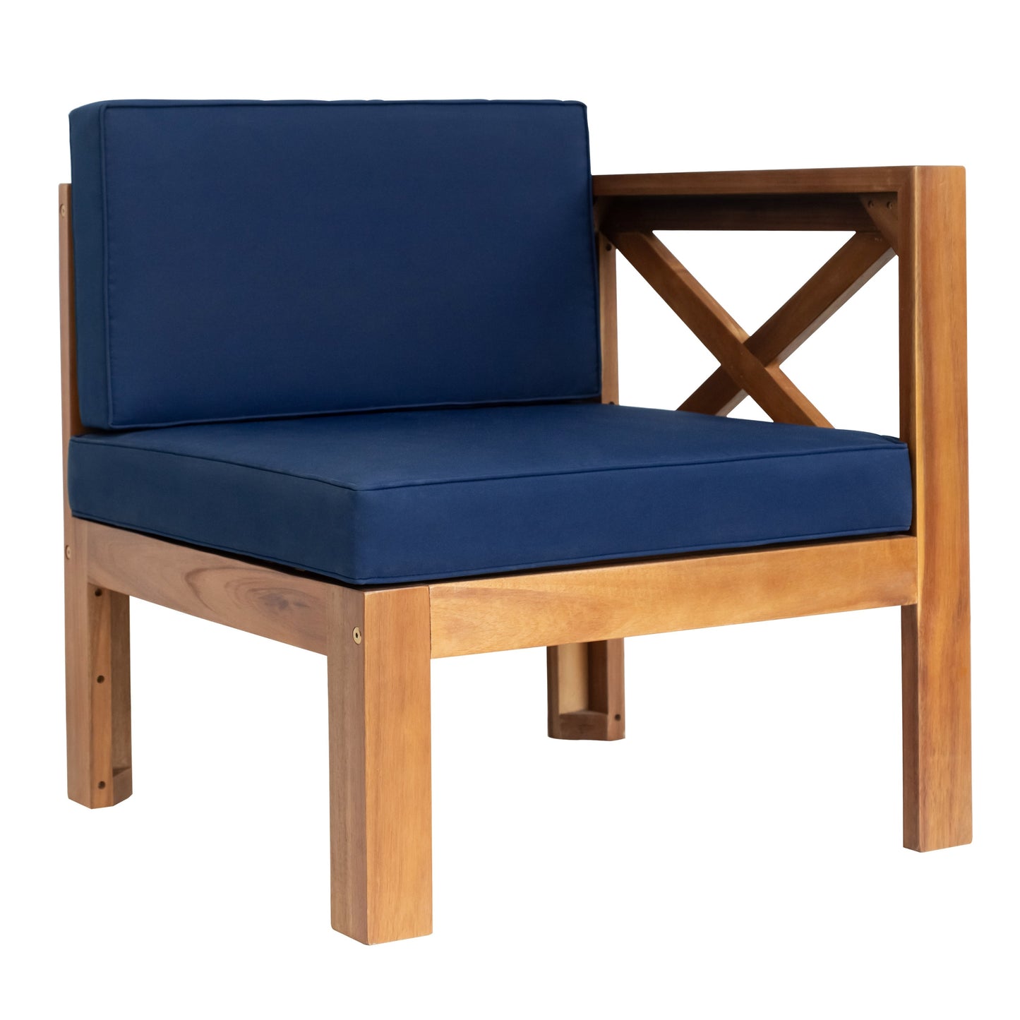 Topmax Outdoor Wood Sectional Sofa and Cushions